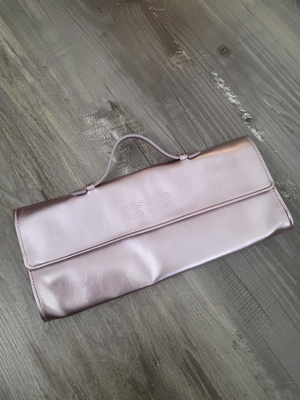 Kylie Cosmetics Metallic Rose Make Up Bag